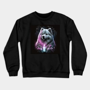 Samoyed With A Candle Crewneck Sweatshirt